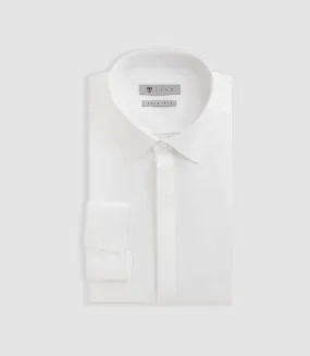 Chemise en satin de coton blanc SATINCACHE