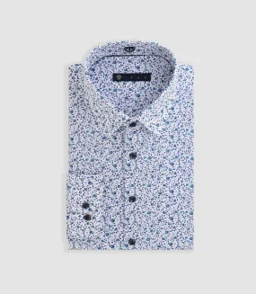 Chemise à imprimé floral bleu "Delta"