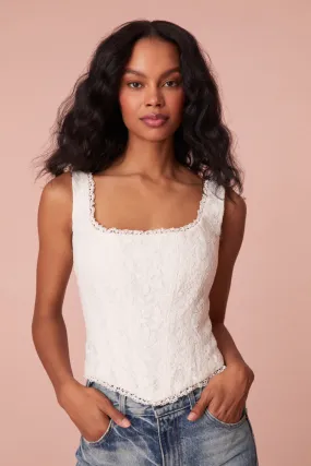 Lorelai Lace Corset Bustier- OFF WHITE