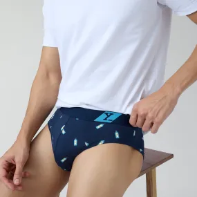 Splash Cotton Stretch Briefs Gin Blue